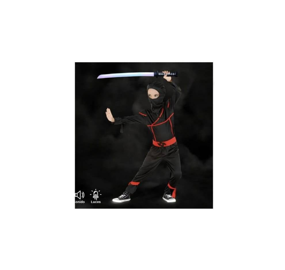 Sabie de jucarie, Ninja Samurai, sunete si lumini, multicolor, 67 cm