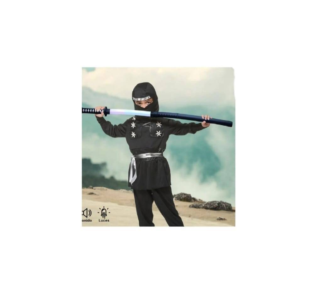 Sabie de jucarie, Ninja Samurai, sunete si lumini, multicolor, 67 cm