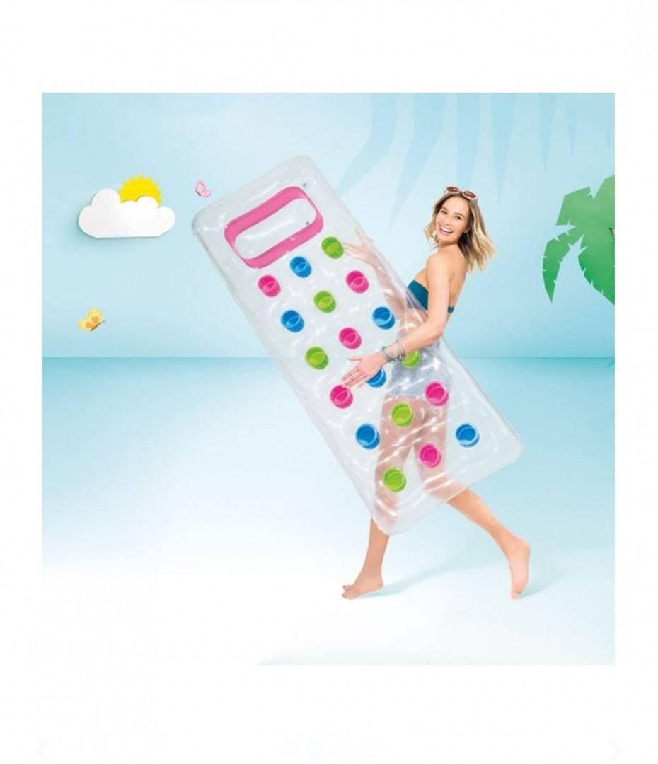 Saltea de plaja, Intex, transparent, 10 ani+, 188 cm x 71 cm