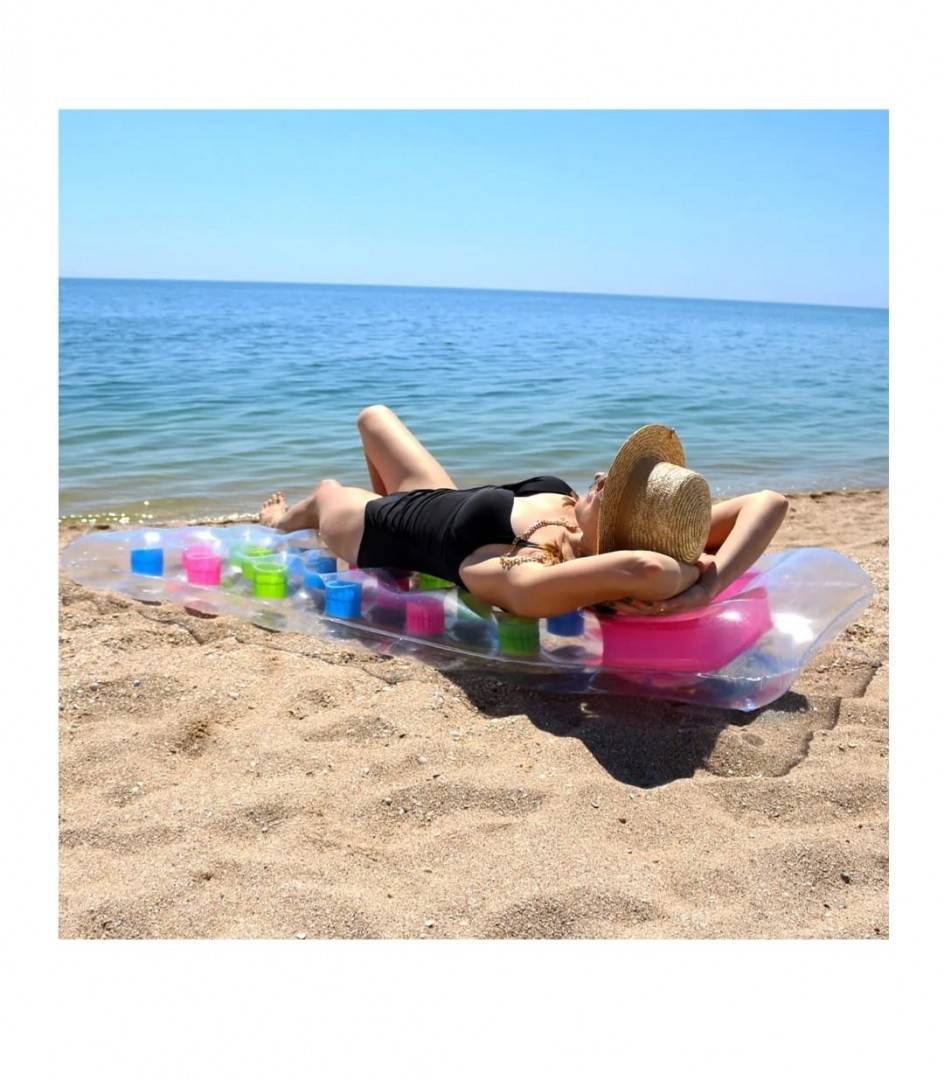 Saltea de plaja, Intex, transparent, 10 ani+, 188 cm x 71 cm