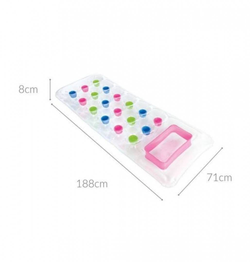 Saltea de plaja, Intex, transparent, 10 ani+, 188 cm x 71 cm