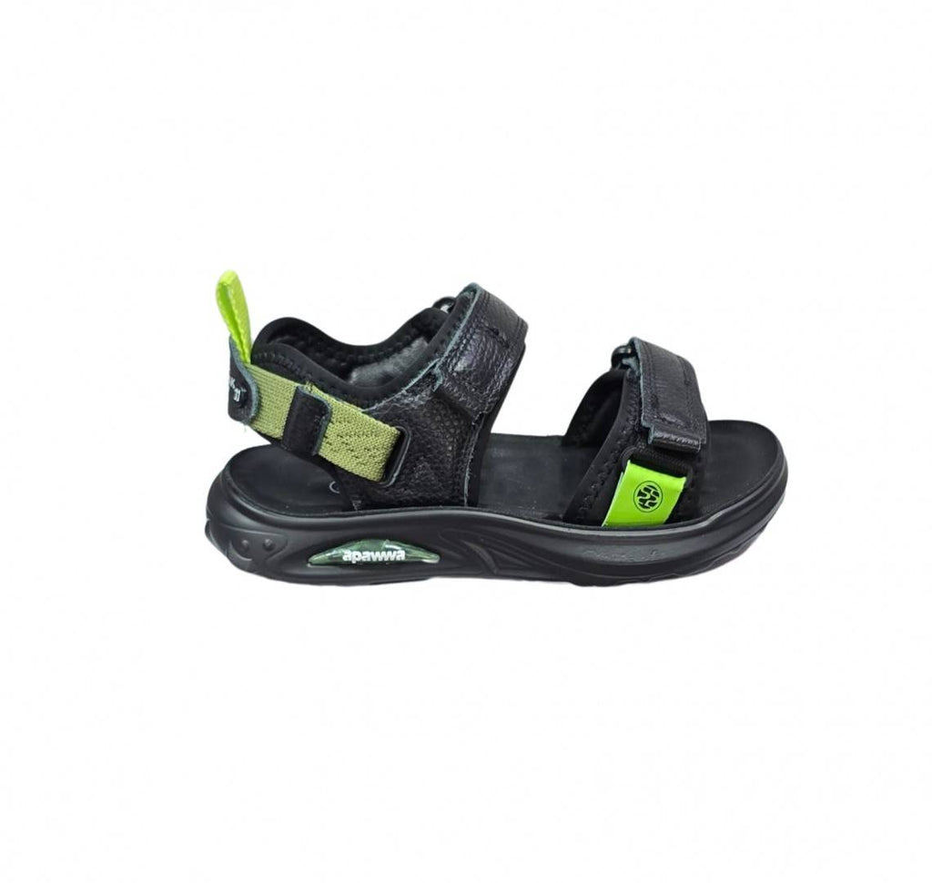 Sandale pentru baieti, P3110R, model de vara, negru/verde, marimea 32 - marimea 36