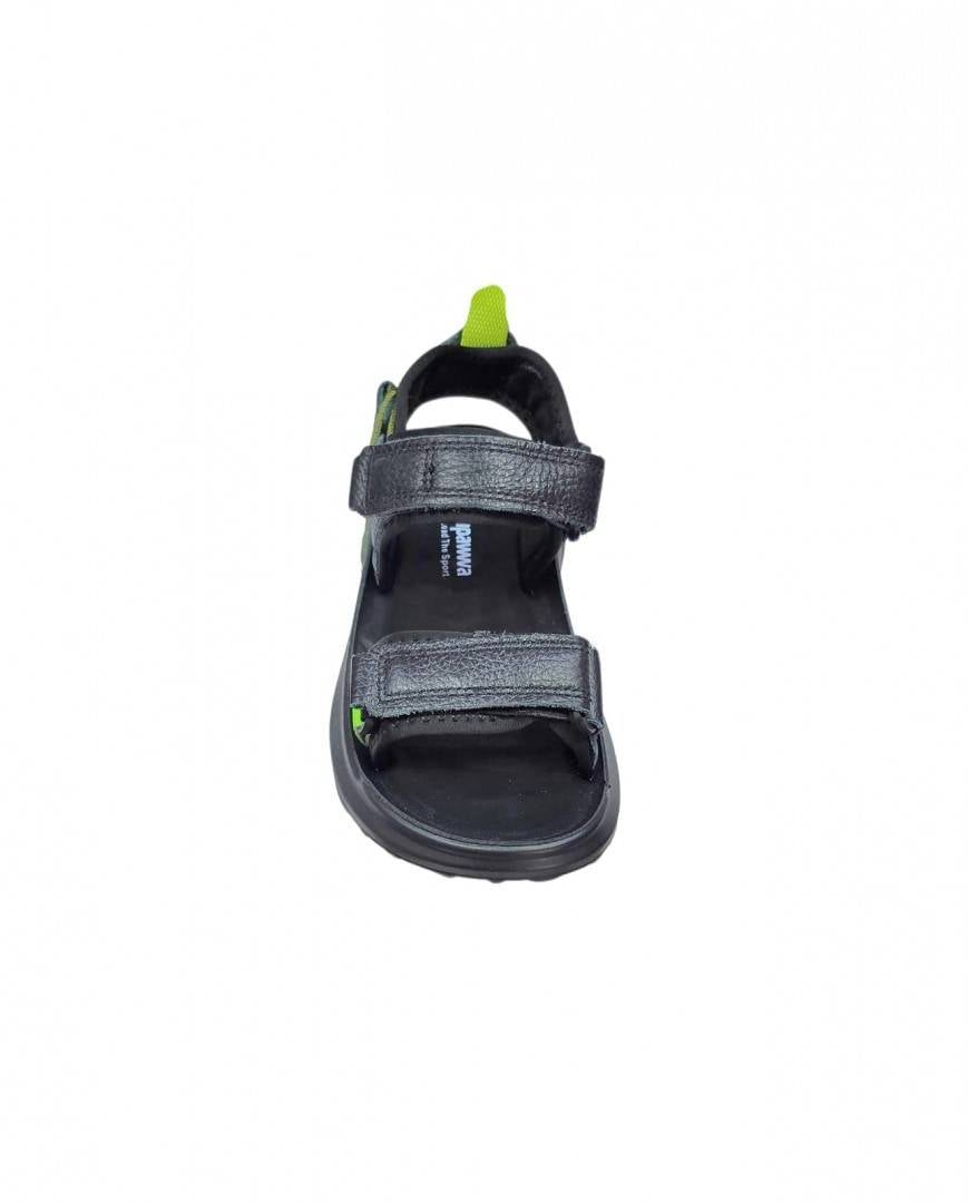 Sandale pentru baieti, P3110R, model de vara, negru/verde, marimea 32 - marimea 36