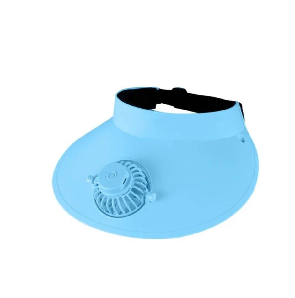 Sapca cu ventilator, protectie solara, 3 viteze, reîncărcabil, bor mare, marime unisex
