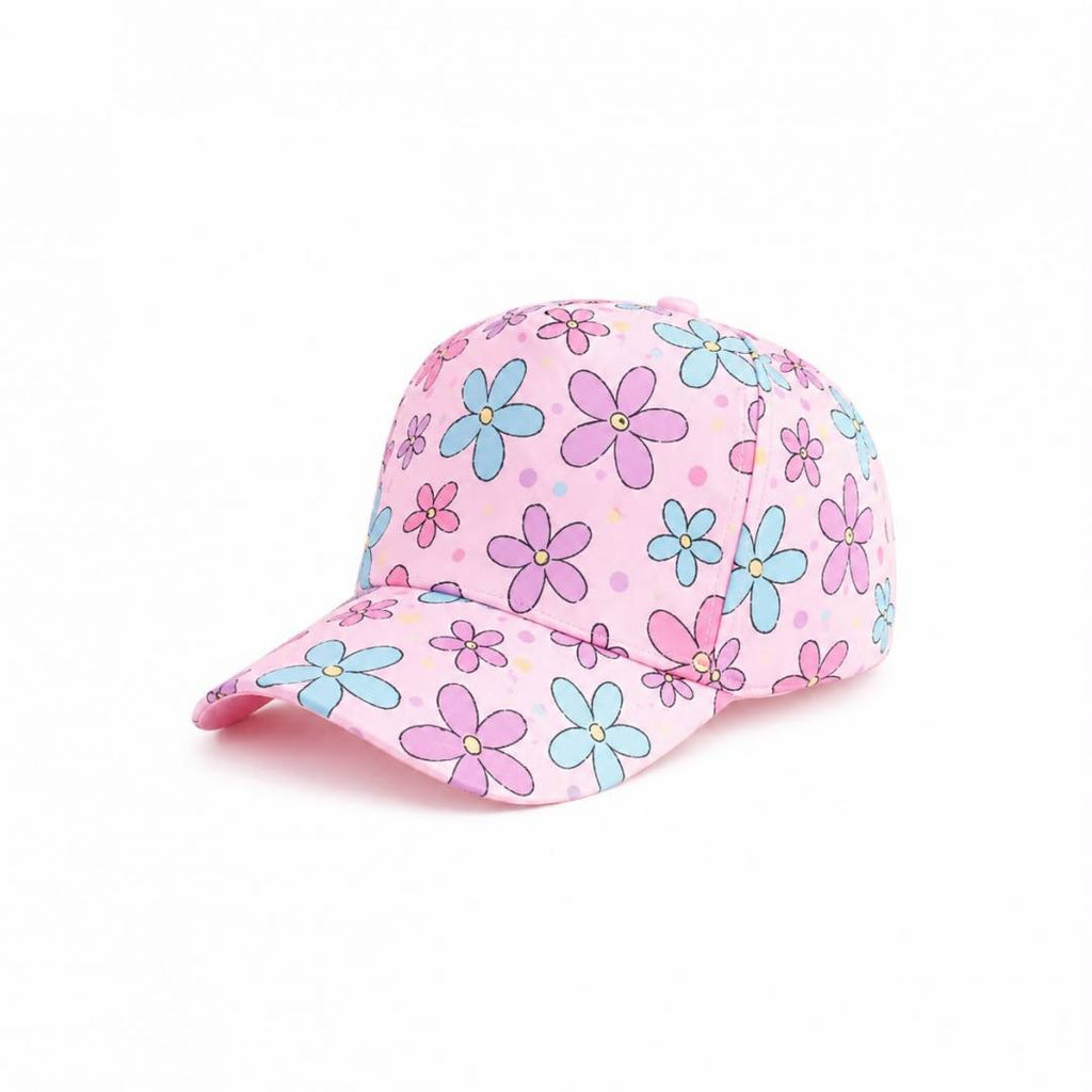 Sapca de soare pentru copii, imprimeu Floricele, bumbac, 48 - 50 cm, 3 ani - 6 ani