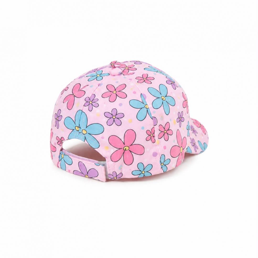 Sapca de soare pentru copii, imprimeu Floricele, bumbac, 48 - 50 cm, 3 ani - 6 ani