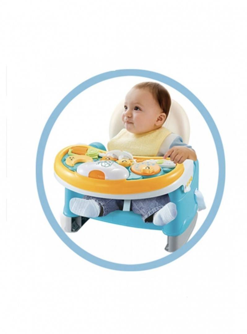 Scaun de masa bebe, 3 in 1, albastru, 6 luni+