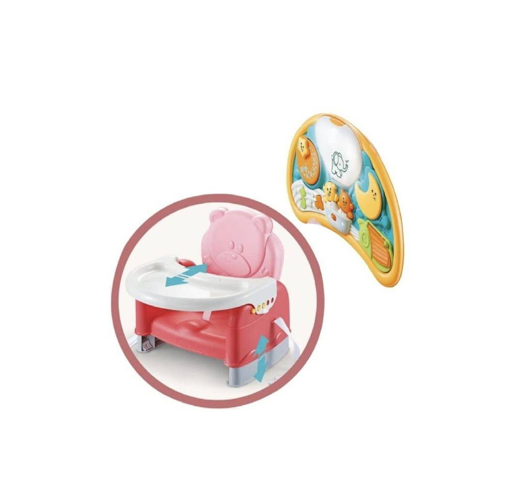 Scaun de masa bebe, 3 in 1, roz, 6 luni+