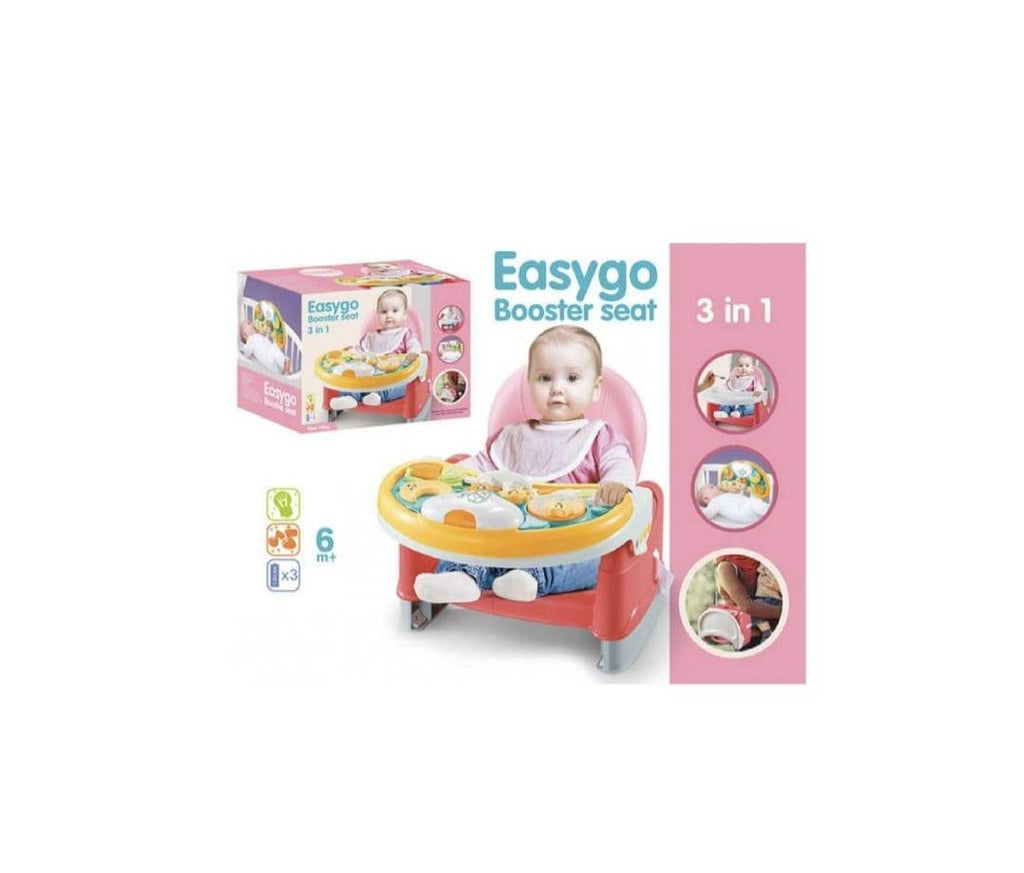 Scaun de masa bebe, 3 in 1, roz, 6 luni+