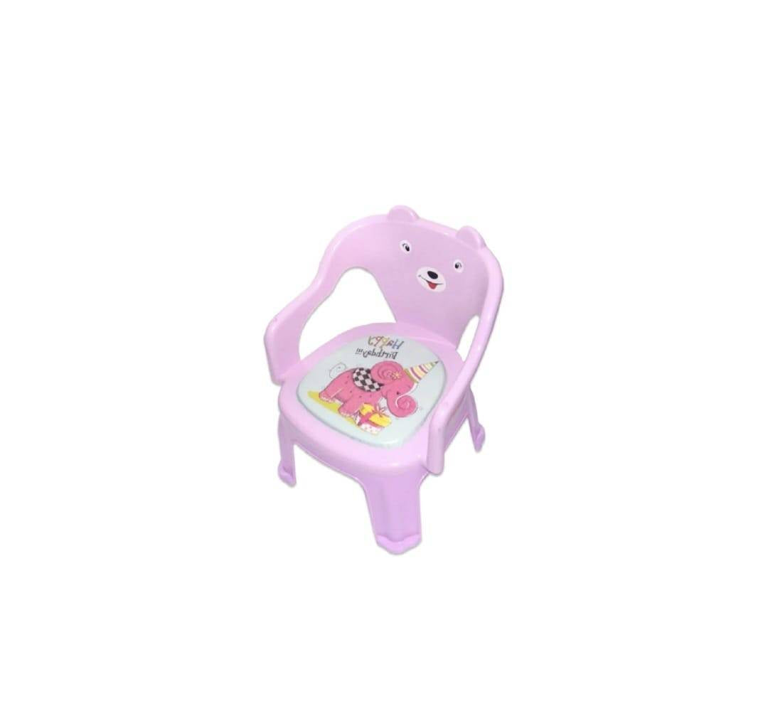 Scaunel pentru copii, 2 in 1, cu masuta atasabila, plastic, 40 cm, roz
