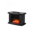 Semineu electric  Flame Heater, 1000W, cu telecomanda, incalzire instant, 22.3x12.5x14.5 cm, negru