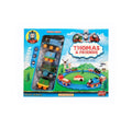 Set  2 vagoane si 2 locomotive,Thomas, cu sina, metalic, multicolor