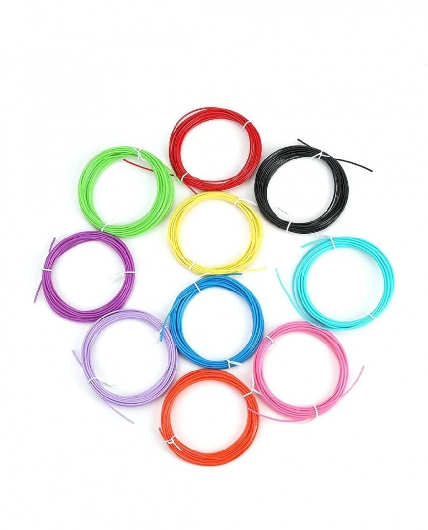 Set 10 Filament pentru Creionul 3D, PLA, 50 m, 1,75 mm, multicolor