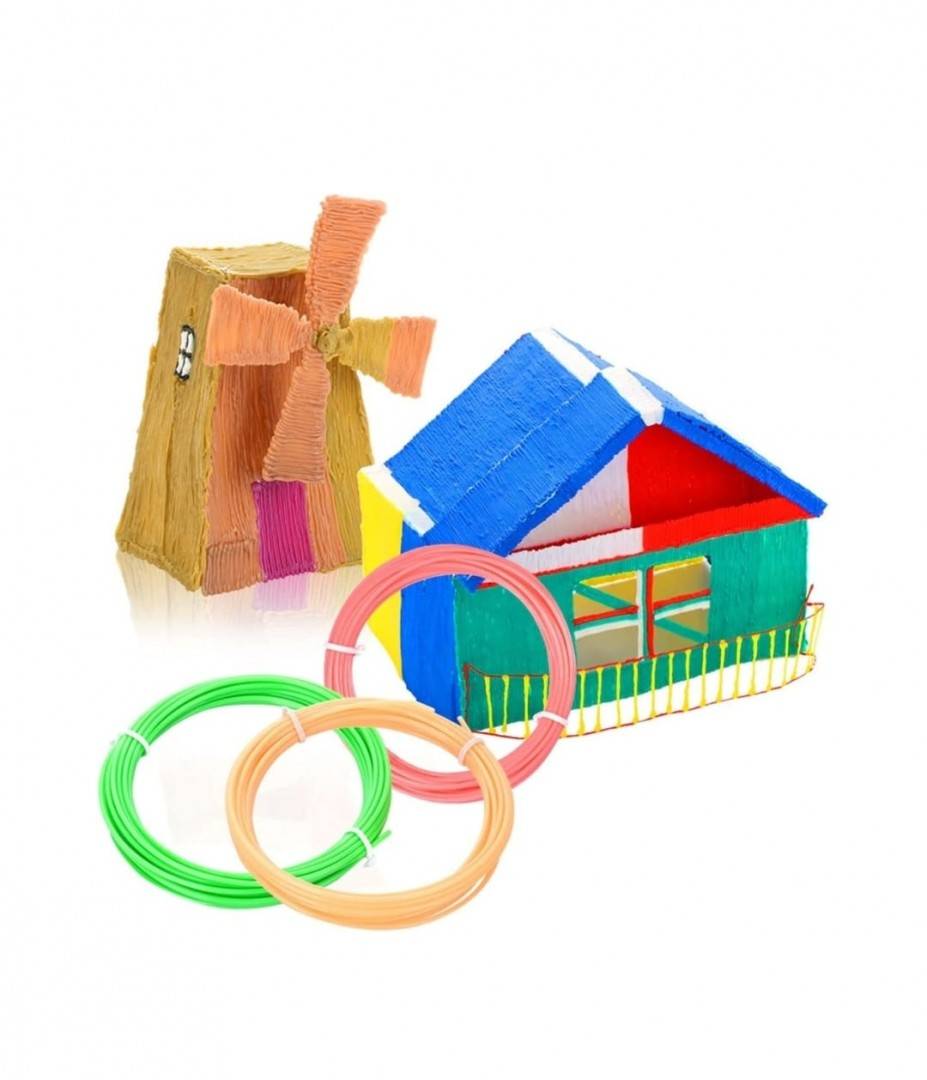 Set 10 Filament pentru Creionul 3D, PLA, 50 m, 1,75 mm, multicolor