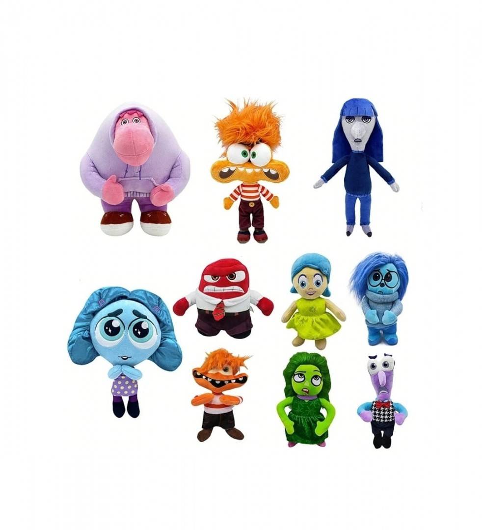 Set 10 Mascote de plus, Emotii, Inside out, multicolor, 30 cm - 40 cm