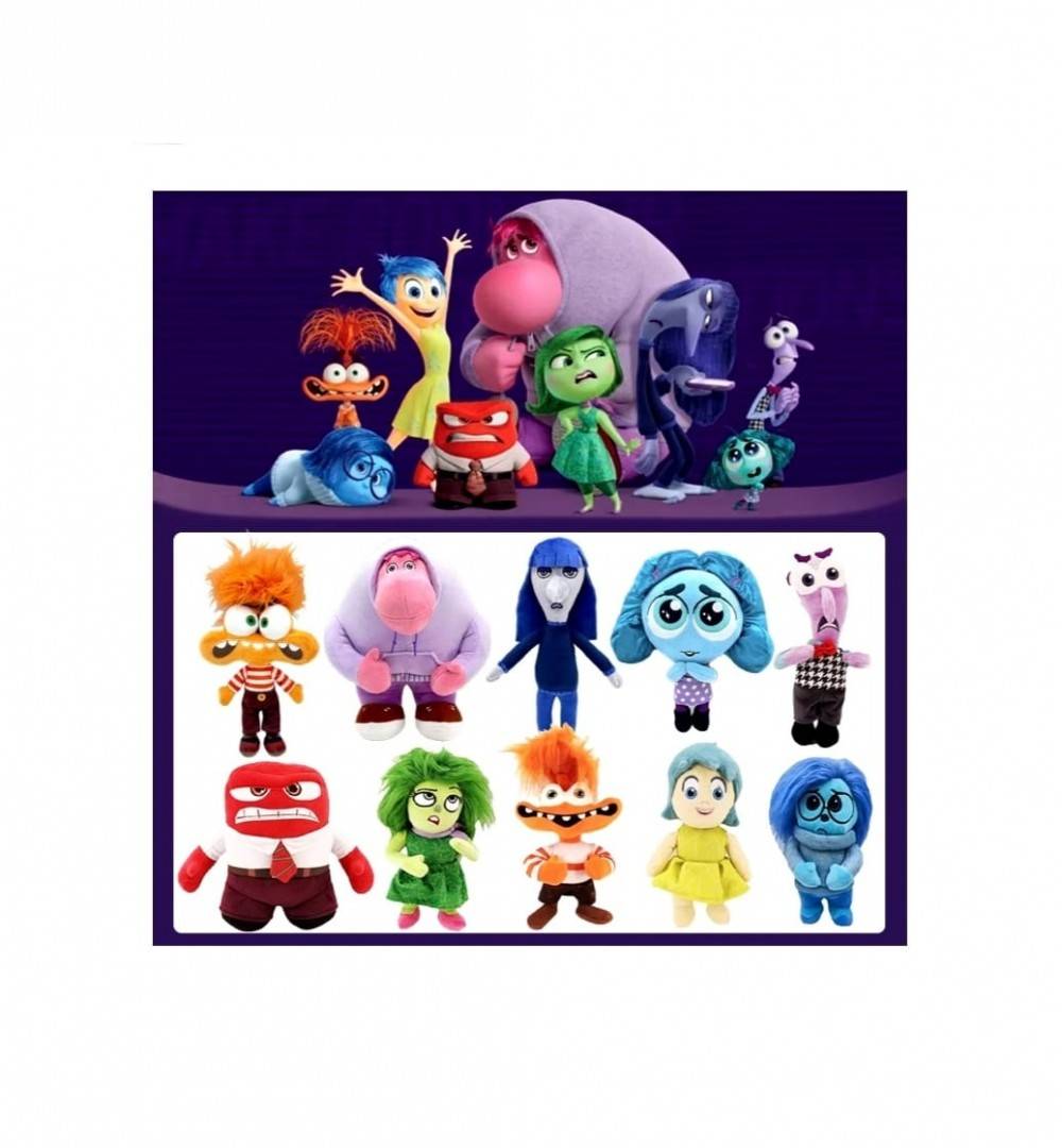 Set 10 Mascote de plus, Emotii, Inside out, multicolor, 30 cm - 40 cm