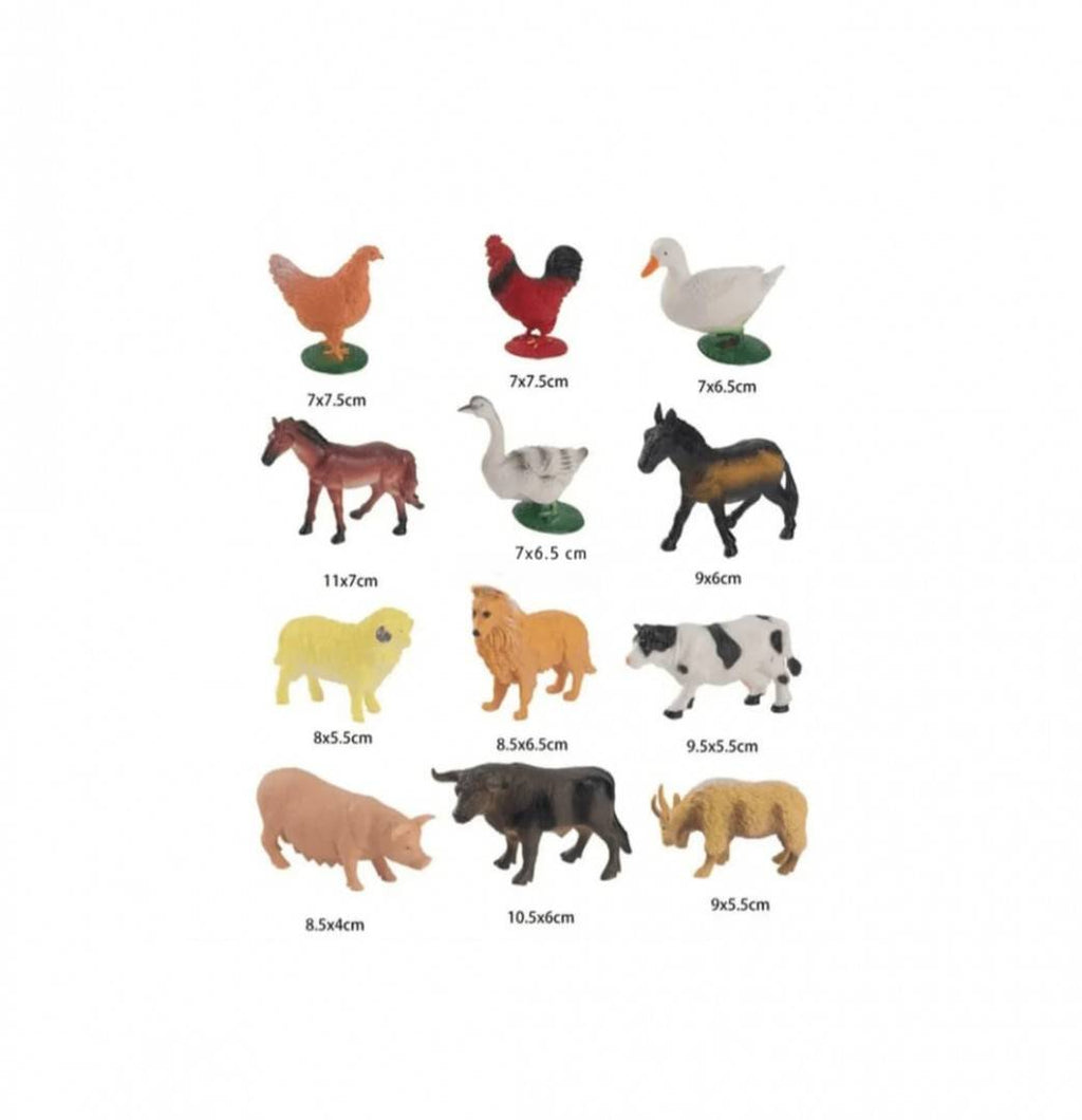 Set 12 Figuirne Animale Domestice, multicolor, 5 cm - 10 cm