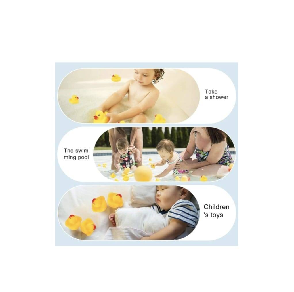 Set 12 Ratuste de baie, stropesc si plutesc, Distractive si Interactive, galben, cauciuc, 3 cm