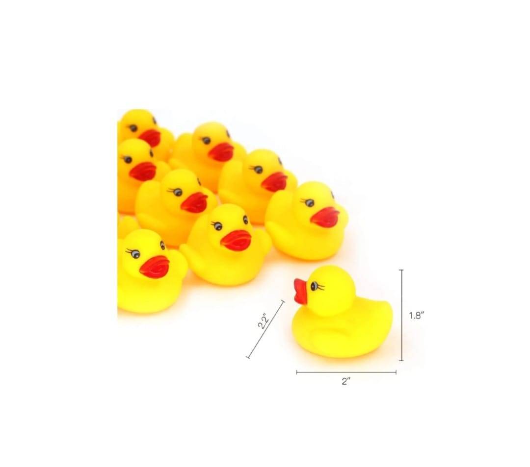 Set 12 Ratuste de baie, stropesc si plutesc, Distractive si Interactive, galben, cauciuc, 3 cm