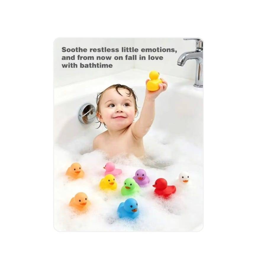 Set 12 Ratuste de baie, stropesc si plutesc, Distractive si Interactive, multicolor, cauciuc, 3 cm