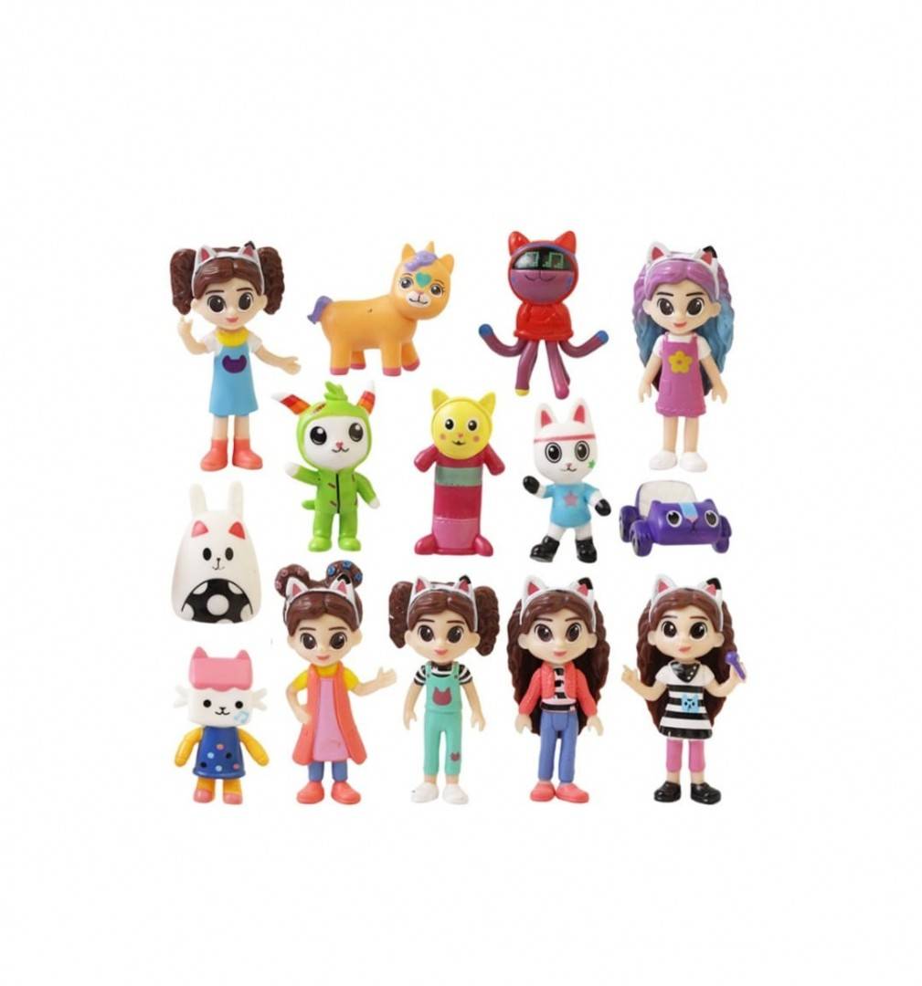 Set 14 figurine Gabby’s Dollhouse, multicolor, 5 cm - 8 cm
