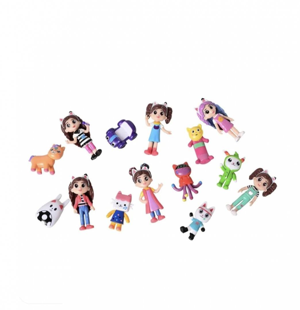Set 14 figurine Gabby’s Dollhouse, multicolor, 5 cm - 8 cm