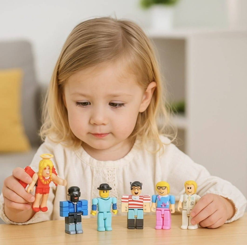 Set 16 figurine Roblox, galben/albastru, 7 cm