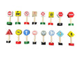 Set 16 Semne de circulatie, Educational Toys, lemn, multicolor, 7 cm