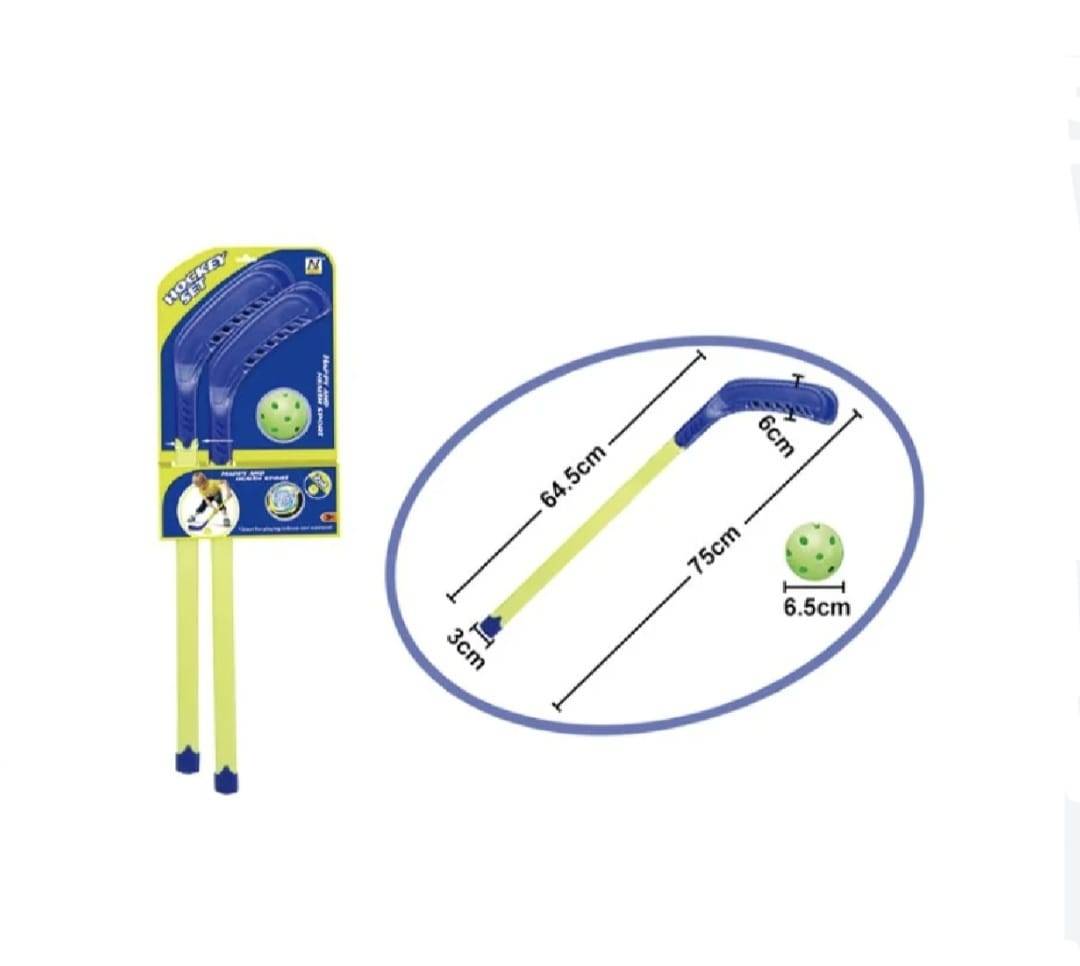 Set 2 Crose pentru copii,  Hockey, minge, multicolor, 75 cm, 5 ani+