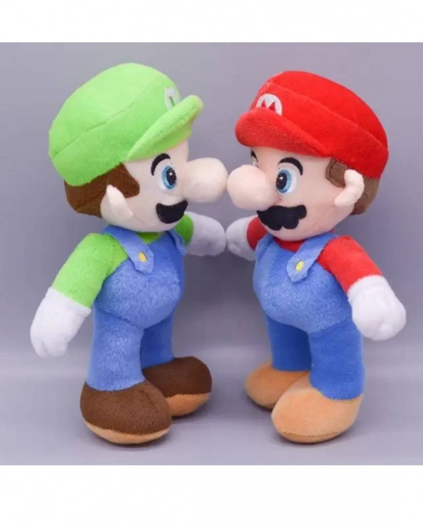 Set 2 Figurine de plus, Mario si Luigi, multicolor, 25 cm
