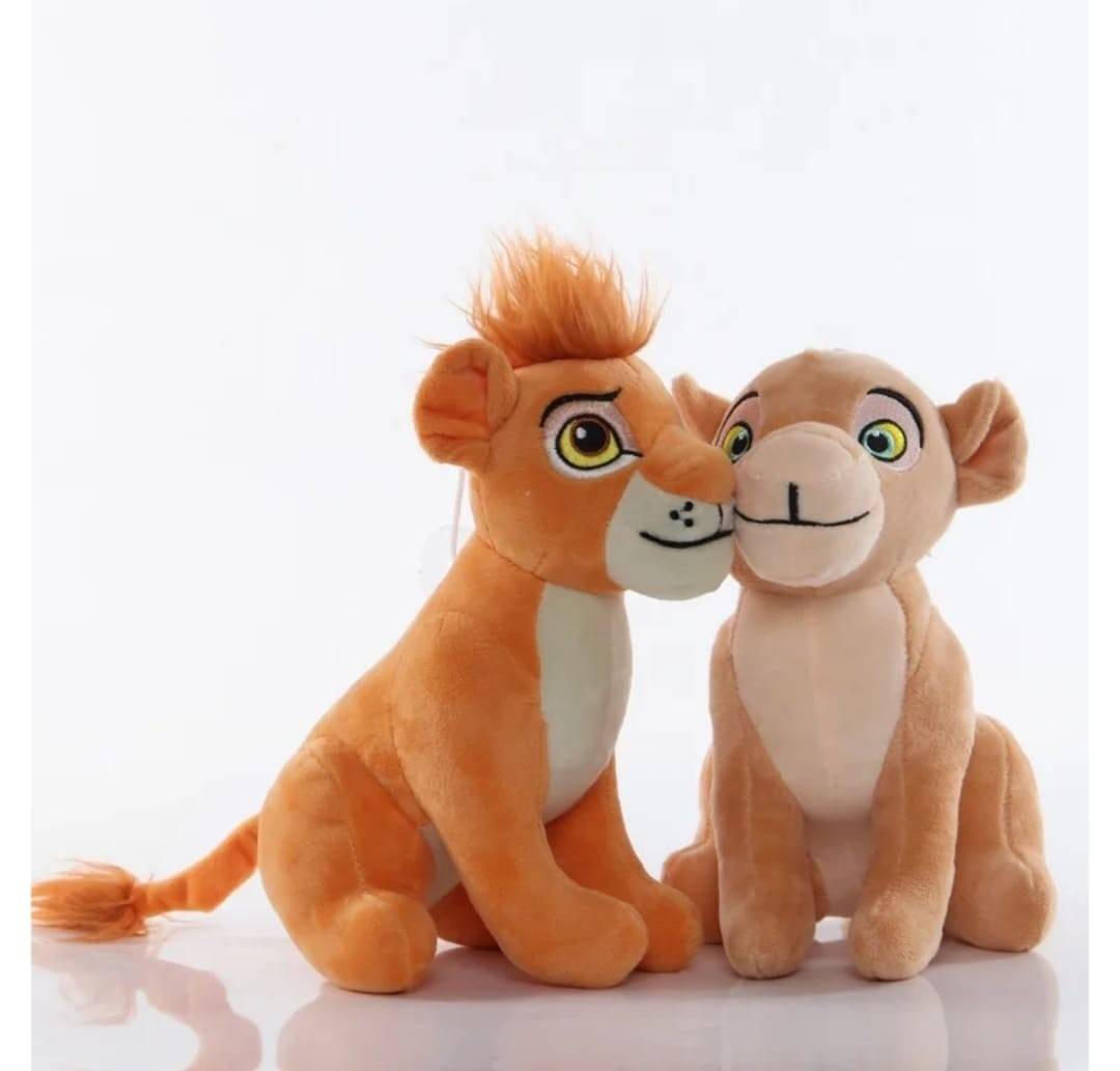 Set 2 Figurine de plus, Nala si Simba, Garda Felina, multicolor, 21 cm
