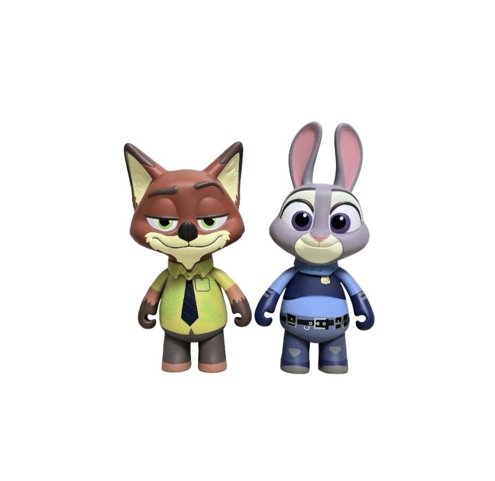 Set 2 figurine, Iepurasul si Vulpea, Zootopia, Judy si Nick, multicolor, 22 cm