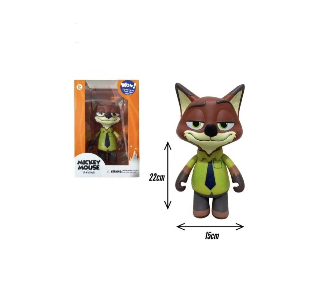 Set 2 figurine, Iepurasul si Vulpea, Zootopia, Judy si Nick, multicolor, 22 cm