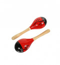 Set 2 Instrumente Bino Maracas Rumba, lemn, rosu,19 cm
