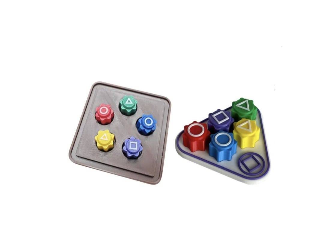 Set 2 jocurii interactive, Squid Game 2, MASHASHOP, Gonggi, multicolor