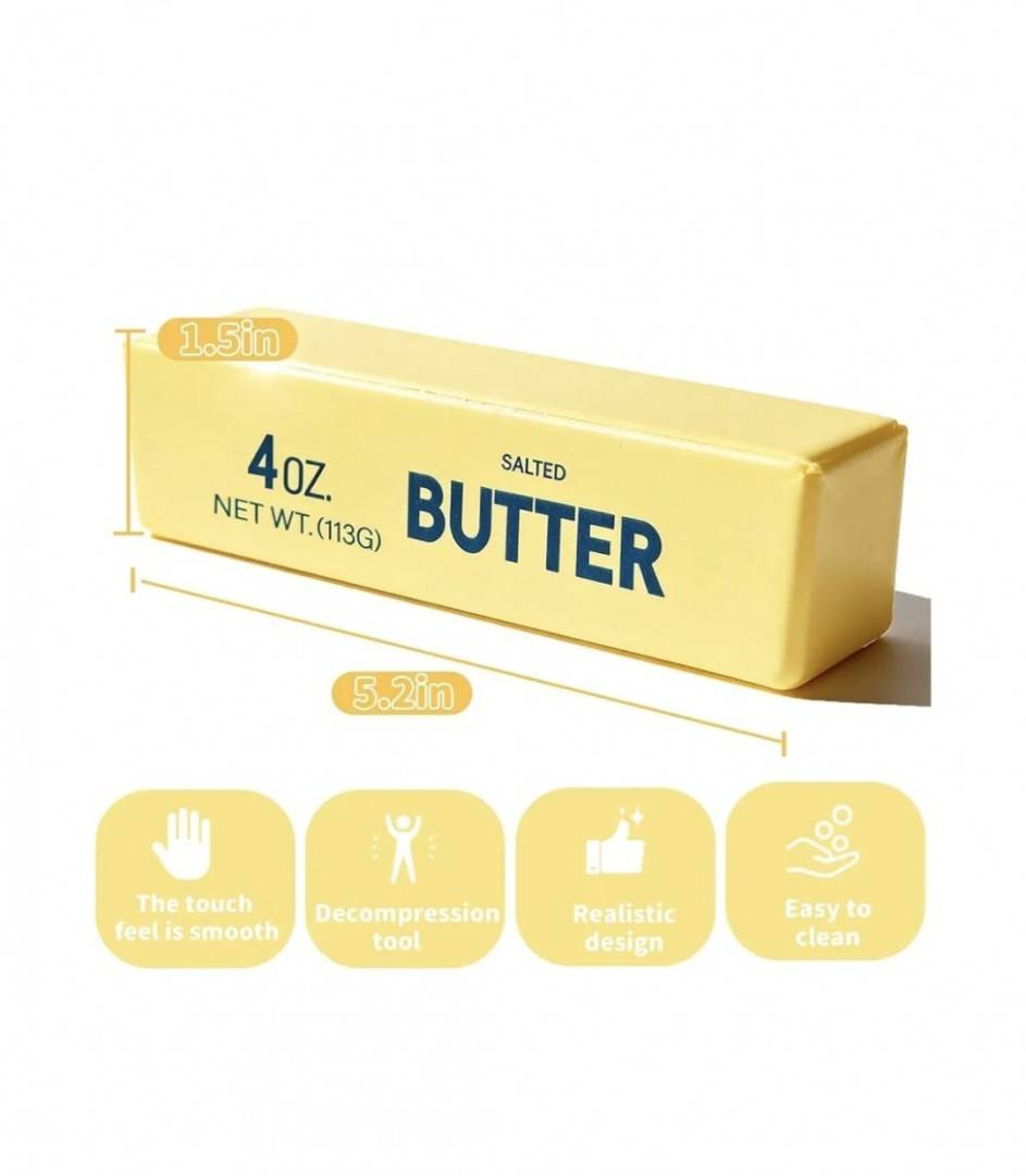 Set 2 Jucarii antistres, Butter Squishy, design realist, textura moale, multicolor