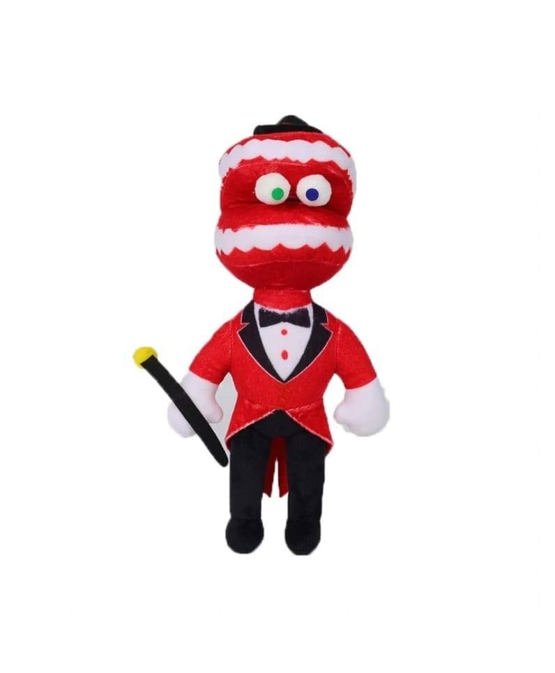 Set 2 Jucarii de plus, Circus Clown Toy Anime, alb/rosu, 30 cm