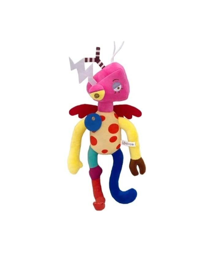 Set 2 Jucarii de plus, Circus Clown Toy Anime, galben/mov, 30 cm