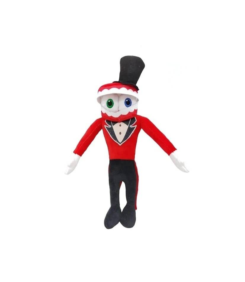 Set 2 Jucarii de plus, Circus Clown Toy Anime, mov/rosu, 30 cm
