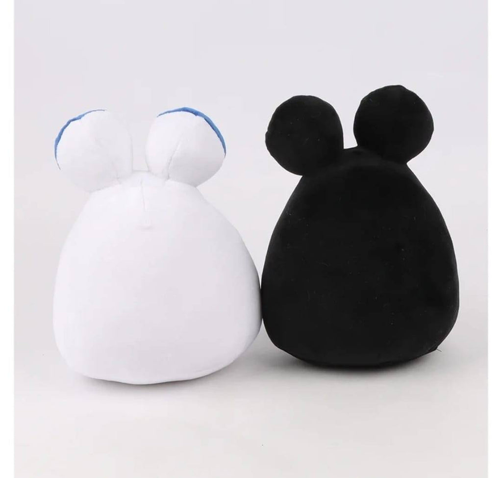 Set 2 Jucarii de plus, Pou, negru/alb, 21 cm