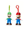 Set 2 Jucarii de plus, tip breloc, Mario si Luigi, multicolor, 15 cm