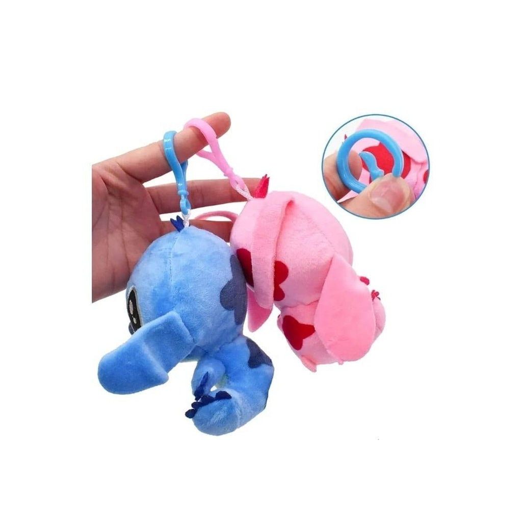 Set 2 Jucarii de plus, tip breloc, Stitch si Lilo, multicolor, 15 cm