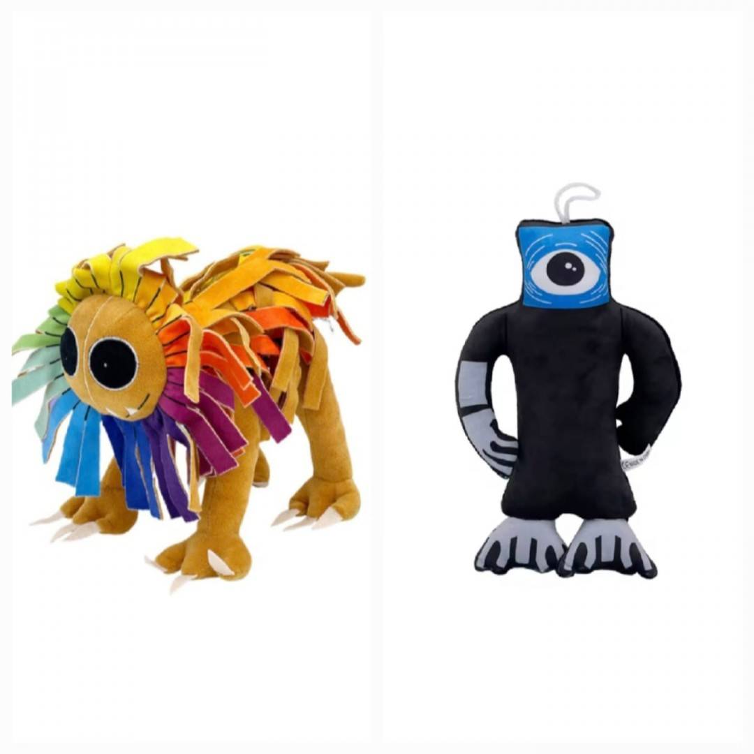 Set 2 Mascoate de plus, Nightmare Critters Plush Poppy Playtime Chapter, negru/multicolor, 25 cm - 30 cm