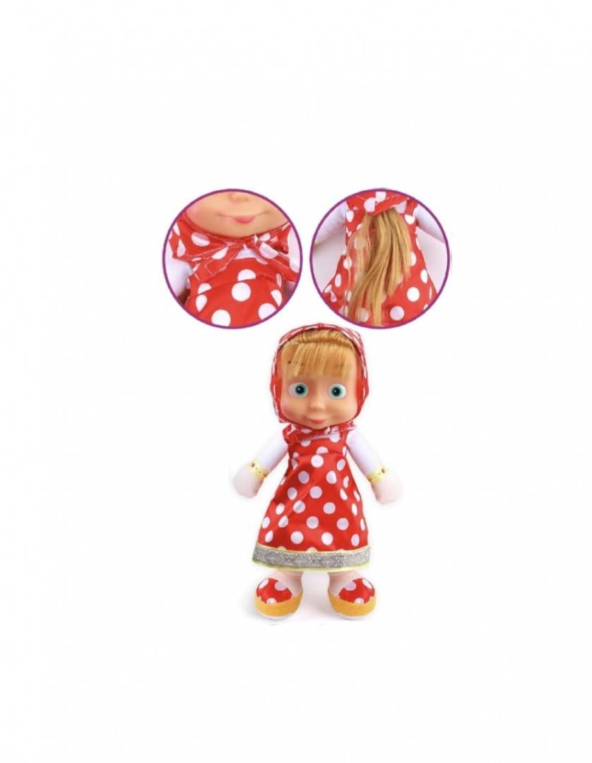 Set 2 Mascote de plus, Masha si Ursul Misha, multicolor, 25 cm