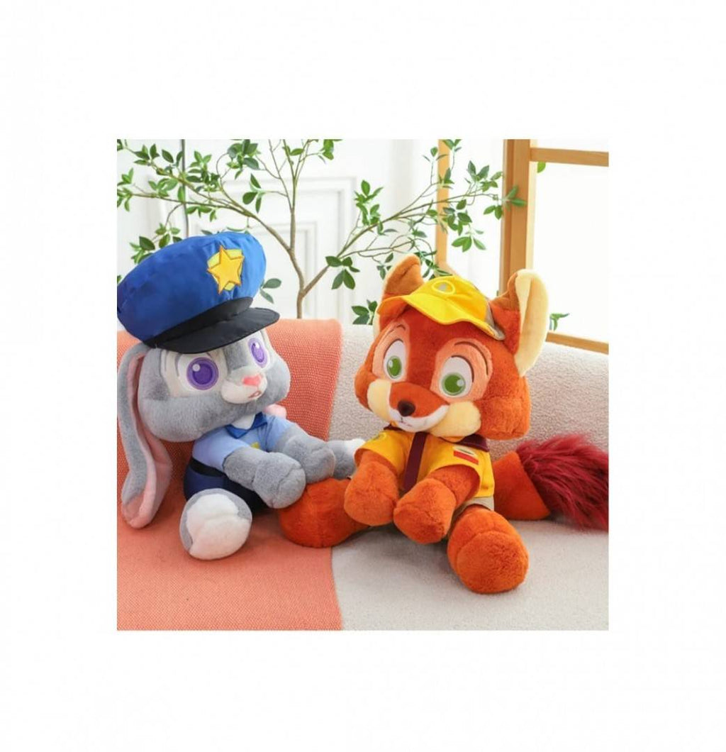 Set 2 Mascote de plus, Nick Wilde si Rabbit Judy Hopps, Zootopia, multicolor 40 cm