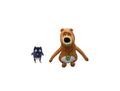 Set 2 Mascote de plus, Ursul Grizzy si Lemingii, MASHASHOP, multicolor, 50 cm - 25 cm