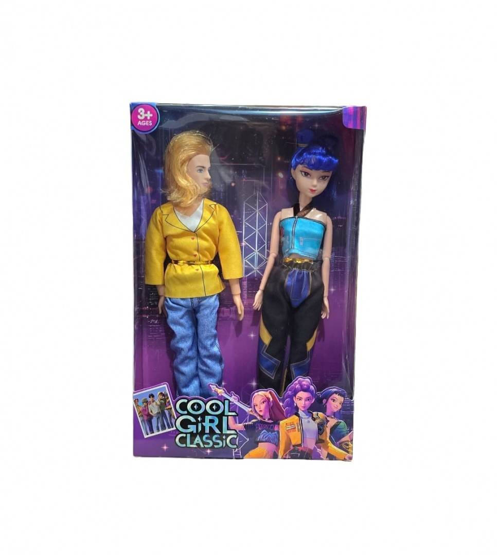 Set 2 Papusi, K Pop Demon, muzicale, multicolor, 29 cm