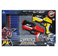 Set 2 Pistoale de jucarie, Space Blaster, gloante din spuma, multicolor, 18 cm