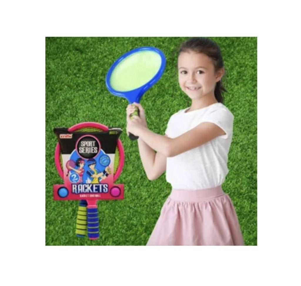 Set 2 Rachete pentru copii, cu 2 mingi, multicolor