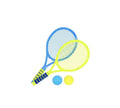 Set 2 rachete tenis pentru copii, multicolor, 43 cm, 5 ani+